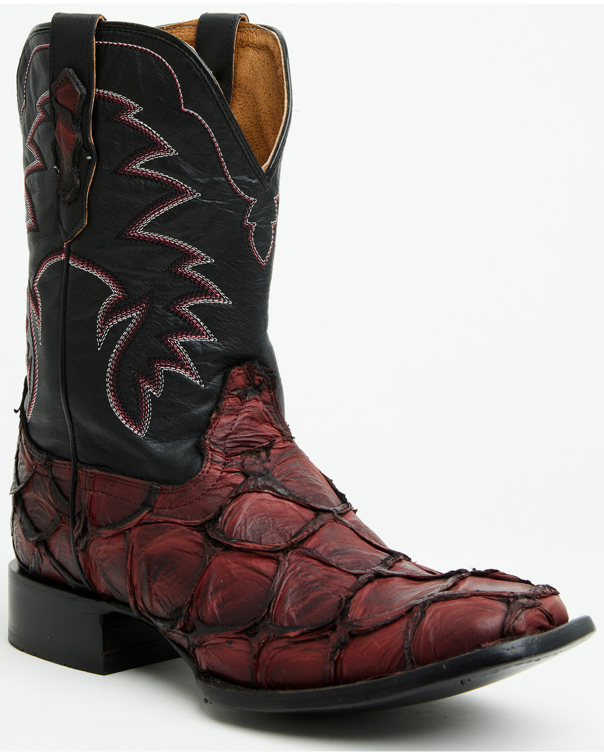 Cody James Men's Exotic Pirarucu Western Boots - Broad Square Toe