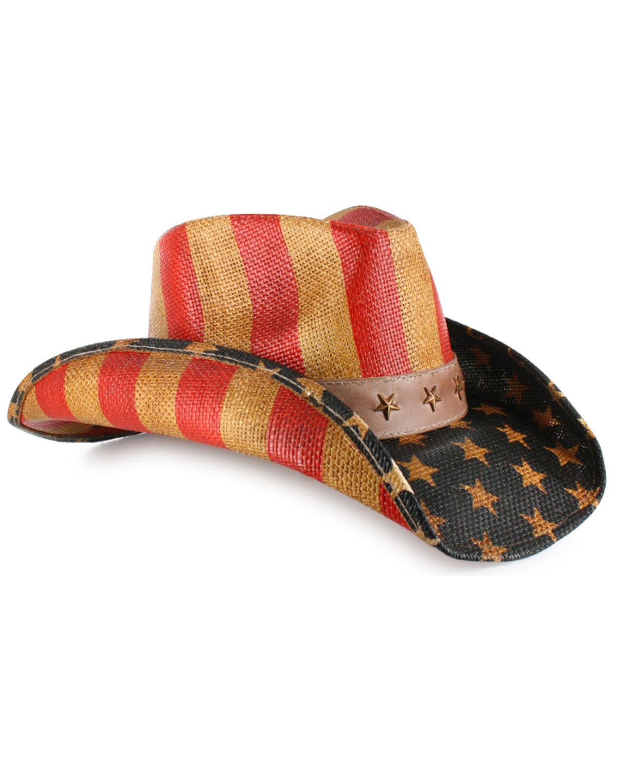 Cody James Justice American Flag Drifter Straw Cowboy Hat display picture 2