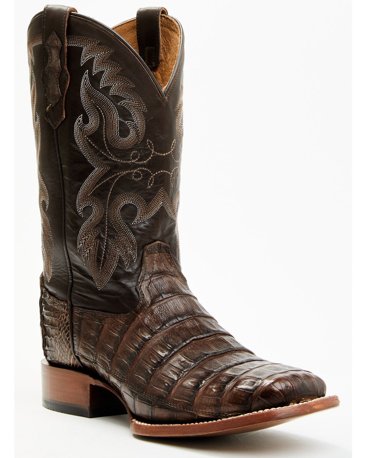 Cody James Men's Exotic Caiman Tail Skin Western Boots - Broad Square