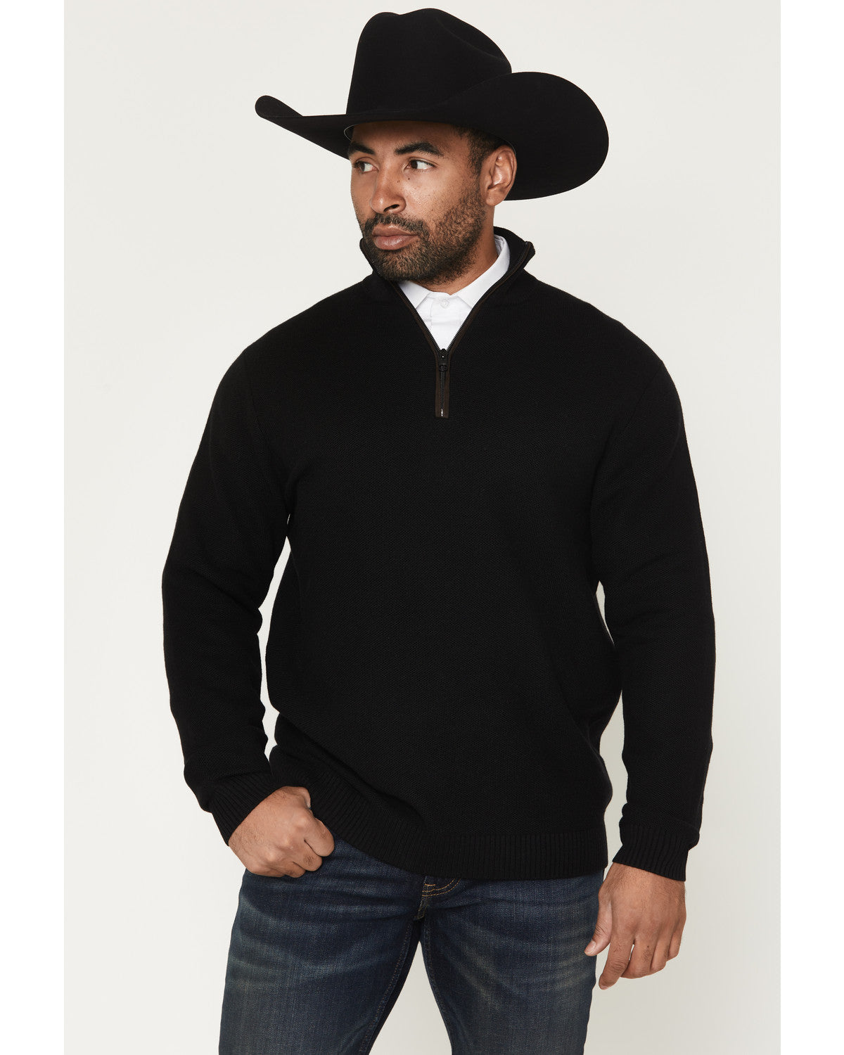 Cody James Black ™978™ Men's Parker Solid ™/4 Zip Pullover Sweater