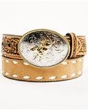 Cinturón vaquero Bull Rider con lengüeta repujada para niño de Cody James