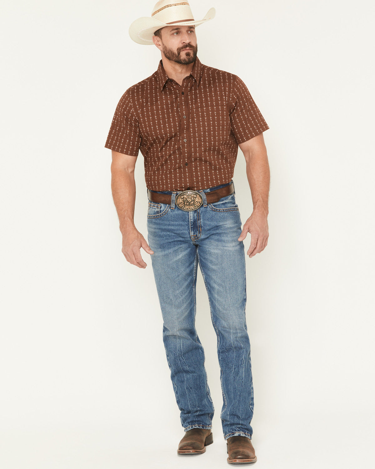 Cody James Men's Condor Wash Jackson Slim Straight Rigid Denim Jeans