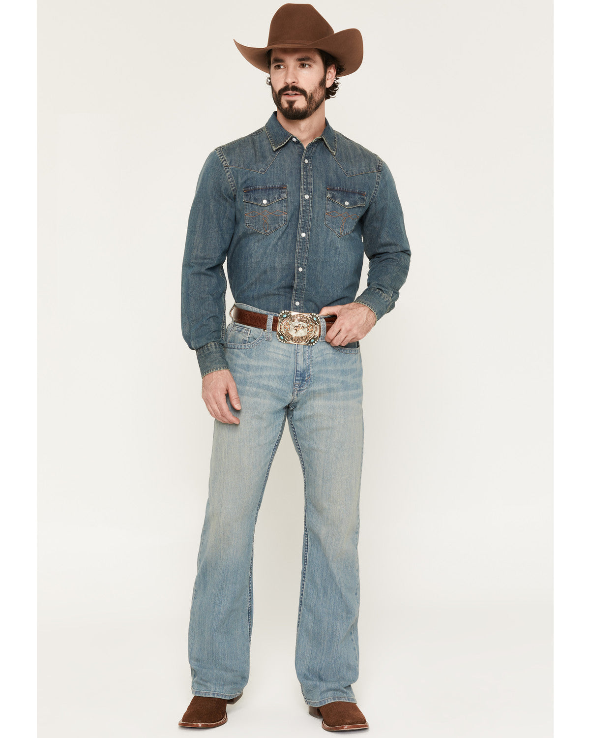 Cody James Men's Hamshackle Wash Duke Relaxed Bootcut Stretch Denim Je