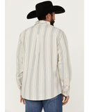 Camisa vaquera elástica de manga larga con botones y rayas Sunrise para hombre de Cody James