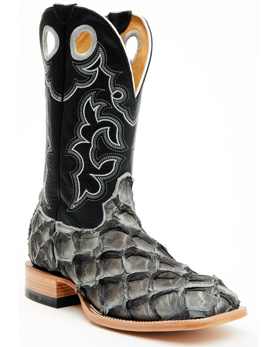 Cody James Men's Exotic Pirarucu Western Boots Broad Square Toe