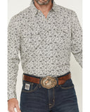 Cody James Men's Sunset Rider Floral Print Long Sleeve Snap Western Shirt