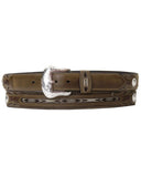 Cinturón de cuero con incrustaciones de cinta para hombre de Cody James