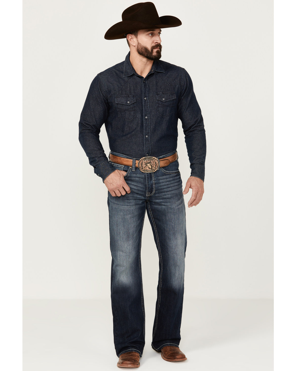 Cody James Men's Moonlight Wash Duke Relaxed Bootcut Stretch Denim Jea