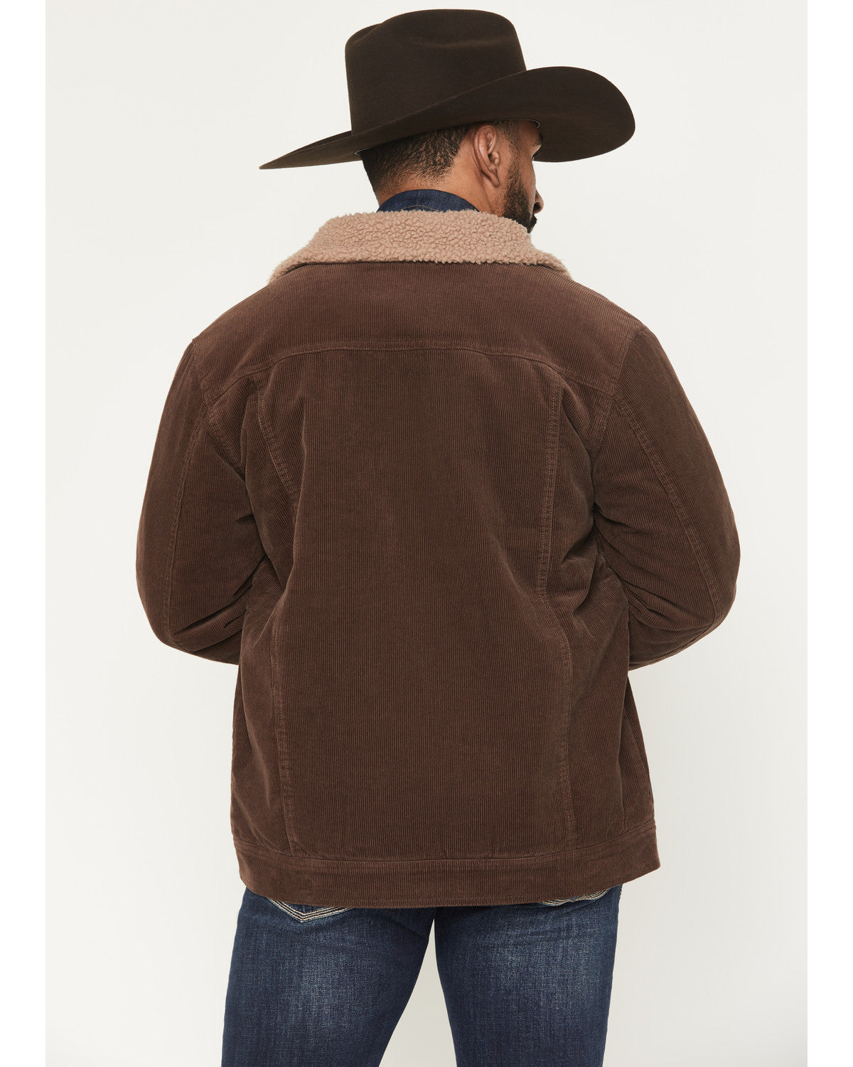 Cody James Men's Ozark Corduroy Sherpa Lined Heavyweight Trucker Jacke