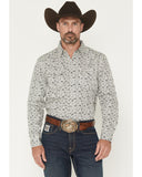 Cody James Men's Sunset Rider Floral Print Long Sleeve Snap Western Shirt