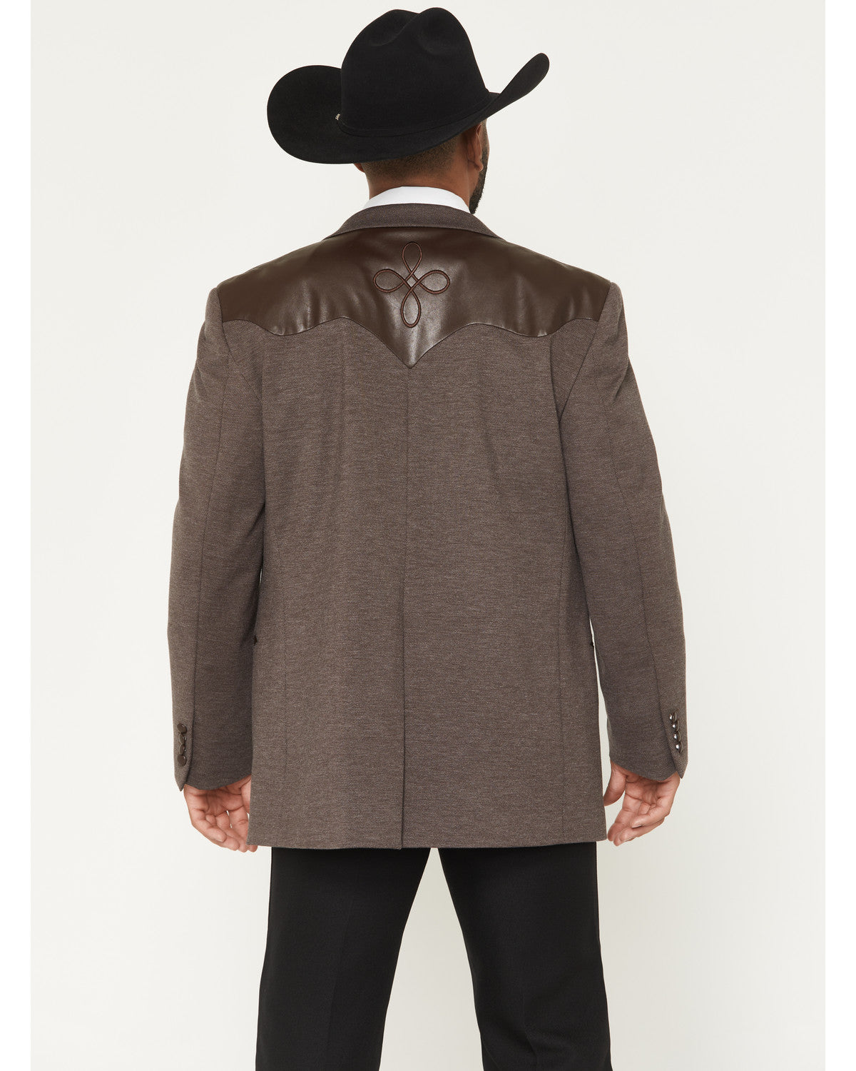 Cody James Men's Knoxville Faux Leather Western Yoke Sportcoat